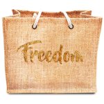 Sac jute sequins freedom