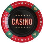 Sachet de 10 assiettes casino 22, 5cm