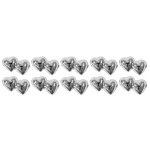 Sachet de 10 motifs coeurs plastique, argent