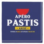 Sachet de 10 petites serviettes pastis en papier