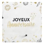 Sachet de 10 serviettes anniversaire happy party en papier