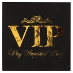 Sachet de 10 serviettes vip, couronnées métal Sachet de 10 serviettes vip, couronnées métal