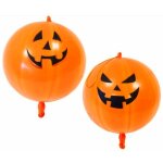 Sachet de 2 grands ballons citrouille halloween 44cm, orange