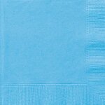 Sachet de 20 serviettes en papier bleu ciel 33 x 33 cm Sachet de 20 serviettes en papier bleu ciel 33 x 33 cm
