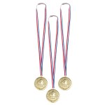 Sachet de 3 grandes mdailles dores identiques n1