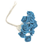 Sachet de 48 mini - roses satin, bleu turquoise