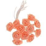 Sachet de 48 mini - roses satin, pche / corail