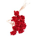 Sachet de 48 mini - roses satin, rouge