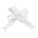 Sachet de 5 noeuds automatiques organdi, blanc