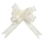 Sachet de 5 noeuds automatiques organdi, ivoire