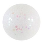 Sachet de 50 mini - boules pailletes 1cm, blanc iris