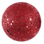 Sachet de 50 mini - boules pailletes 1cm, rouge