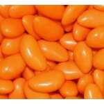 Sachet 500g dragées longuettes (amande) - orange brillant Sachet 500g dragées longuettes (amande) - orange brillant
