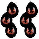 Sachet de 6 ballons 25 cm citrouille halloween noirs
