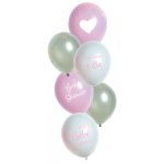 Sachet de 6 ballons baby shower fille