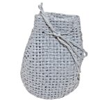 Sachet 6 bourses tresses en jute gris