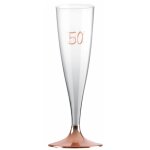 Sachet de 6 fltes pied rose gold ge 50 ans