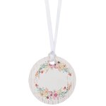 Sachet de 6 marque - places mariage fleuri avec ruban