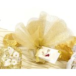 Sachet de 6 tulles rsille 24cm, or