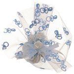 Sachet de 6 tulles ttine, imprimes bleu