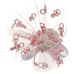 Sachet de 6 tulles ttine, imprimes rose