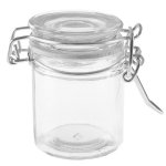 Santex 4384 - 0, boite de 4 bocaux ronds 6cm en verre à fermeture métallique Santex 4384 - 0, boite de 4 bocaux ronds 6cm en verre à fermeture métallique