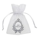 Santex 4531 - 1, sachet de 10 bourses organdi just married, blanc