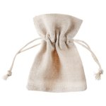 Santex 4740 - 25, sachet de 6 bourses coton avec lacet, naturel Santex 4740 - 25, sachet de 6 bourses coton avec lacet, naturel