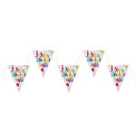 Santex 4877 - 99 - banderole joyeux anniversaire festif multicolore 3m