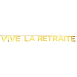 Santex 5658 - 3, banderole vive la retraite 2, 5 mtres