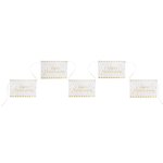 Santex 5666 - 1, banderole joyeux anniversaire m�tallis�e 5m, blanc / or