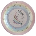 Santex 6241 - 5, sachet de 10 assiettes licorne 22, 5cm, rose