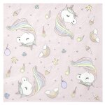 Santex 6243 - 5, sachet de 20 serviettes licorne 33x33cm, rose