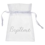 Santex 6339 - 1, sachet de 6 bourses baptme, blanc