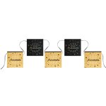Santex 6653 - 3, banderole joyeux anniversaire etincelant 5m mtal or