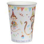 Santex 6755 - 99, sachet de 10 gobelets anniversaire zoo party