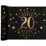 Santex 6787 - 20 - 30, chemin de table age �tincelant m�tal noir / or, 20 ans