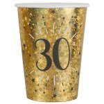 Santex 6788 - 30, sachet de 10 gobelets age étincelant métal, 30 ans Santex 6788 - 30, sachet de 10 gobelets age étincelant métal, 30 ans
