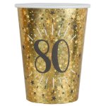 Santex 6788 - 80, sachet de 10 gobelets age étincelant métal, 80 ans Santex 6788 - 80, sachet de 10 gobelets age étincelant métal, 80 ans