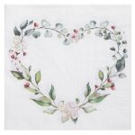 Santex 6839 - 10, sachet de 20 serviettes mariage v�g�tal