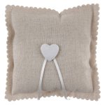 Santex 6921 - 26, coussin d'alliances coton avec coeur, naturel