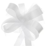 Santex 70178 - 1 - sachet de 5 noeuds automatiques tulle blanc