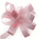 Sachet de 5 noeuds automatiques tulle rose