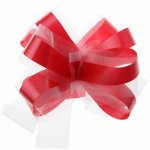 Santex 70178 - 7 - sachet de 5 noeuds automatiques tulle rouge