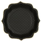 Santex 7094 - 11, sachet de 10 assiettes pois dorés, noires Santex 7094 - 11, sachet de 10 assiettes pois dorés, noires