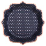 Santex 7094 - 37, sachet de 10 assiettes pois brillants, marine