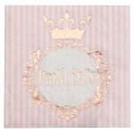 Santex 7245 - 20, sachet 20 petites serviettes princesse rose gold brillant