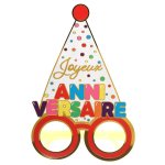 Santex 7342 - 99, lunettes chapeau anniversaire ballon en carton