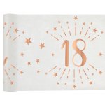 Santex 7344 - 18 - 30, chemin de table age tincelant mtal blanc / rose gold, 18 ans