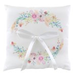Santex 7393 - 99, coussin d'alliances mariage fleuri